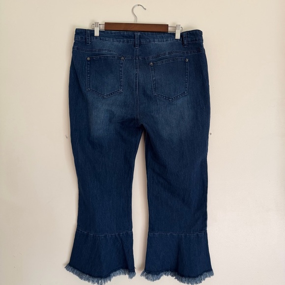 ModX Frayed Hem Women's Flare Jeans - Picture 2 of 9